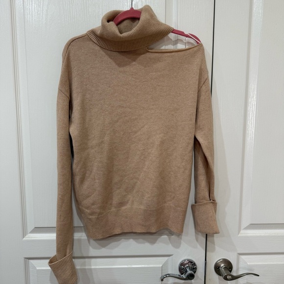 PAIGE Tan Cowlneck Sweater